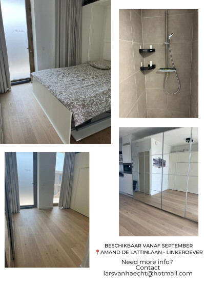 slaapkamer met 3m kleerkast. Langs beide kanten van het bed ook nog eens opbergruimte